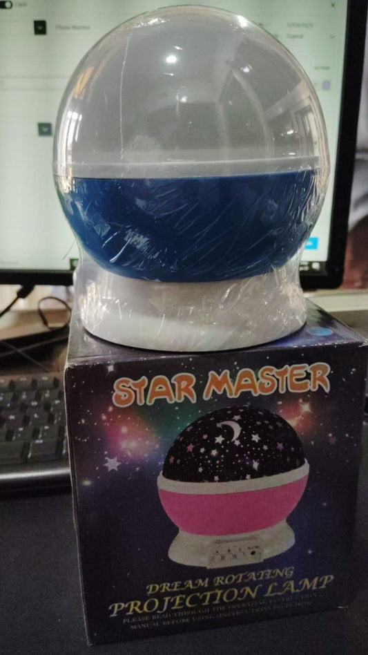 Star Master Rotating 360 Degree Moon Night Light Lamp Projector with Colors and USB Cable,Lamp for Kids Room Night Bulb (Multi Color,Pack of 1) (Random)